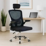 Cadeira Escritório Business Com Encosto De Cabeça Giratória Ergonômica Mesh Mar…