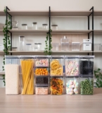 ORGANIZA TUA COZINHA AI Kit Potes Porta Mantimento Hermético Quadrado Cozinha 12…