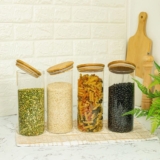 ORGANIZAR E DEIXAR A COZINHA BONITONA Oikos – Kit 4 Potes de Vidro 1,65L com Tam…