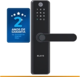 Fechadura Digital de Embutir, Wi\-Fi com Biometria, Elsys, SAX, Preta \- Abertur…