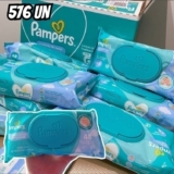 PAPAIS E MAMÃES DE PLANTÃO Lenços Umedecidos Pampers Cuidado de bebê, 576 Unidad…