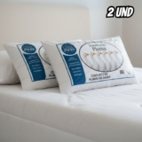 DESCANSAR QUE O CARA NÃO É DE FERRO Kit 2 Travesseiros Pena De Ganso 70x50cm POR…