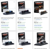 CADÊ OS FÃS DE FÓRMULA 1? Miniaturas com cupom de 40% e em até 12x sem juros! Ut…