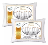 Kit 2 Travesseiro Pena De Ganso Texfine Silicone Macio Antiálergico Toque De Plu…