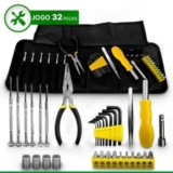 CORRE QUE É OFERTA RELÂMPAGO! JOGO DE FERRAMENTAS 32 PEÇAS POR 18,60 https://mer…
