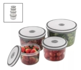 Conjunto 4 Potes Herméticos Redondos De Plástico Electrolux Cor Transparente De:…