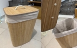 PRA ORGANIZAR A MONTANHA DE ROUPA SUJA Cesto De Roupas De Bambu 70 Litros Yikasa…