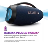 Caixa de Som Boombox Plus AIWA BBS-01-LBL 200W Bluetooth 30H IP66 USB RGBSaindo…