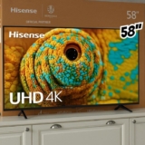PARCELADO COMPRO ATÉ A LUA Hisense Smart TV UHD 4K DLED 58″ Dolby Vision POR 2.0…