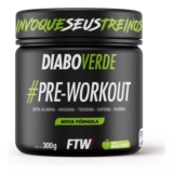 Suplemento Em Pó Pre Treino Pre Workout 300g Sabor Maça Verde FTW 1 DIABO VERDEE…