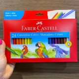 VOLTA AS AULAS É OFICIAL Canetinha Hidrográfica com 24 Cores, Faber-Castell POR …