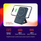Um dos menores preço pra essa power bank Tem Magsafe pra iPhone  Carregador Port…