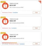 VÁRIOS CUPONS DISPONÍVEIS NA SHOPEEDigite o cupom na aba escrito “inserir códig…