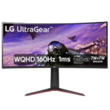 Monitor Gamer Curvo LG UltraGear LG 34″, UltraWide, 160Hz, WQHD, 1ms, DisplayPor…