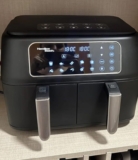 FRITARAS COM AR E NÃO COM OLEO Fritadeira Dual Air Fryer hamilton Beach, Duplo C…