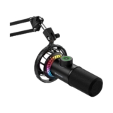 Microfone Gamer Cardióide KBM\! GAMING, Podcast, Streaming, RGB, Antivibração, S…
