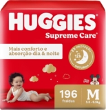Huggies Fralda Supreme Care M 196 Un De: R$215,80 Por apenas: R$157,10 (Em até 3…