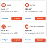 CUPONS SHOPEE P/ CONTAS SELECIONADAS R$25 OFF em R$175 R$40 OFF em R$249 R$60 O…