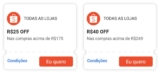 CUPONS SHOPEE R$25 OFF em R$175  R$40 OFF em R$249  R$60 OFF em R$599 Tecnologi…