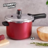 PRA TU LANÇAR AQUELE FEIJÃO BRABO Panela de Pressão Panelux 4,5L Cereja   POR 88…