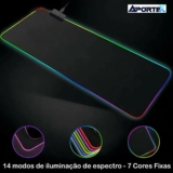 TAPETINHO COM LUZZZ Mousepad Gamer Rgb 11 Modos Rbg Profissional DE 99 | POR 49,…