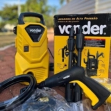DEIXE O QUINTAL NOS TRINQUES Lavadora de Alta Pressão Vonder 1300w 90bar 127v DE…