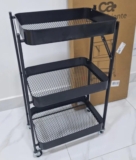 CORRE QUE TÁ ACABANDO Carrinho Organizador Multiuso Preto POR 89 em 2x CUPOM: DE…