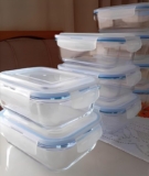 PRA JA DEIXAR AS MARMITA PRONTINHAKit 10 Potes De Vidro Retangular Com Tampa Her…