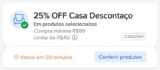 NOVO CUPOM MERCADO LIVRE  25% OFF em Compras a partir de R$ 99, limitado a R$ 4…