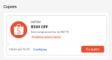 CUPOM SHOPEE PARA PRODUTOS SELECIONADOS R$80 OFF nas compras acima de R$719Resg…