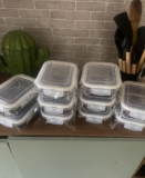 JÁ DEIXA A DIETINHA TODA ORGANIZADA   Kit Conjunto 10 Potes Vidro Hermético Marm…