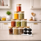 POTIN BUNITIN PRA GUARDA O TEMPERIN 10 uni. Porta Temperos Tampa Bambu POR 67 (6…