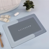 NÃO MOLHE O BANHEIRO INTEIRO Kit 2 Tapetes De Banheiro Mágico Ultra Absorvente 4…