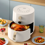 Fritadeira Elétrica Air Fryer Digital 5.5 L Sem Óleo De Cozinha 1400W Fácil E Rápido Antiaderente 110v~220v Idali Life
