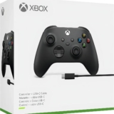 Controle joystick sem fio Microsoft Xbox Carbon Black pretoSaindo a R$ 316 à vi…