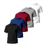 Kit 5 Camisetas Básicas Masculina Dry Fit Lisa TradicionalEstoque no Mercado Liv…