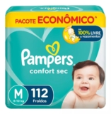 Fralda Pampers Confort Sec M 112 Unidades De: R$184,90 Por apenas: R$157,05 ( em…