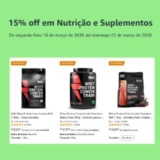 ➡️ 15% OFF em Nutrição e Suplementos 🎟️ CUPOM: NUTRI15…