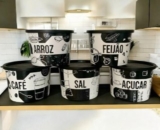 ✅ Kit Porta Mantimentos 5 Peças Redondo Com Decoração 1,5…