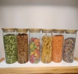 ✅ Kit com 6 Potes de Vidro p/ Mantimentos c/…