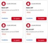 SHOPEE LIBEROU MAIS CUPONS P/ LOJAS OFICIAISConfira aqui: https://s.shopee.com….