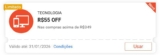 CUPOM SHOPEE TECNOLOGIA R$55 OFF em R$349 cupom: ELHA55OFFResgate aqui https://…