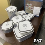 OS POTE DO MOMENTOKit Potes Plásticos Transparente com Tampa Branca 8 Unidades E…