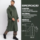 PRA NÃO FICAR MOLHADINHO Capa De Chuva P/ Pesca Pescaria Militar Reforçada POR 6…