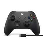 Controle joystick sem fio Microsoft Xbox Carbon Black pretoSaindo a R$ 323 á vi…
