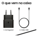 Original Samsung Carregador Samsung 25w Usb-c Preto C/caboSaindo a R$63em até 3x…