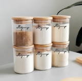 E O BAMBU? Kit 6 Potes De Mantimento Vidro Hermético Tampa Bambu   DE 73,99 | PO…