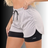 PRA USAR SEM MEDO Short Duplo Compreensão Fitness DE 54  POR 36,50 https://merca…