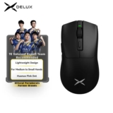 Delux M600 Série Mouse para jogos sem fio 52g Leve 2.4G Conexão de modo duplo 26…