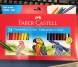 PRA COMPLETAR O MATERIAL DA MOLECADA Canetinhas Hidrográficas com 24 Cores Faber…